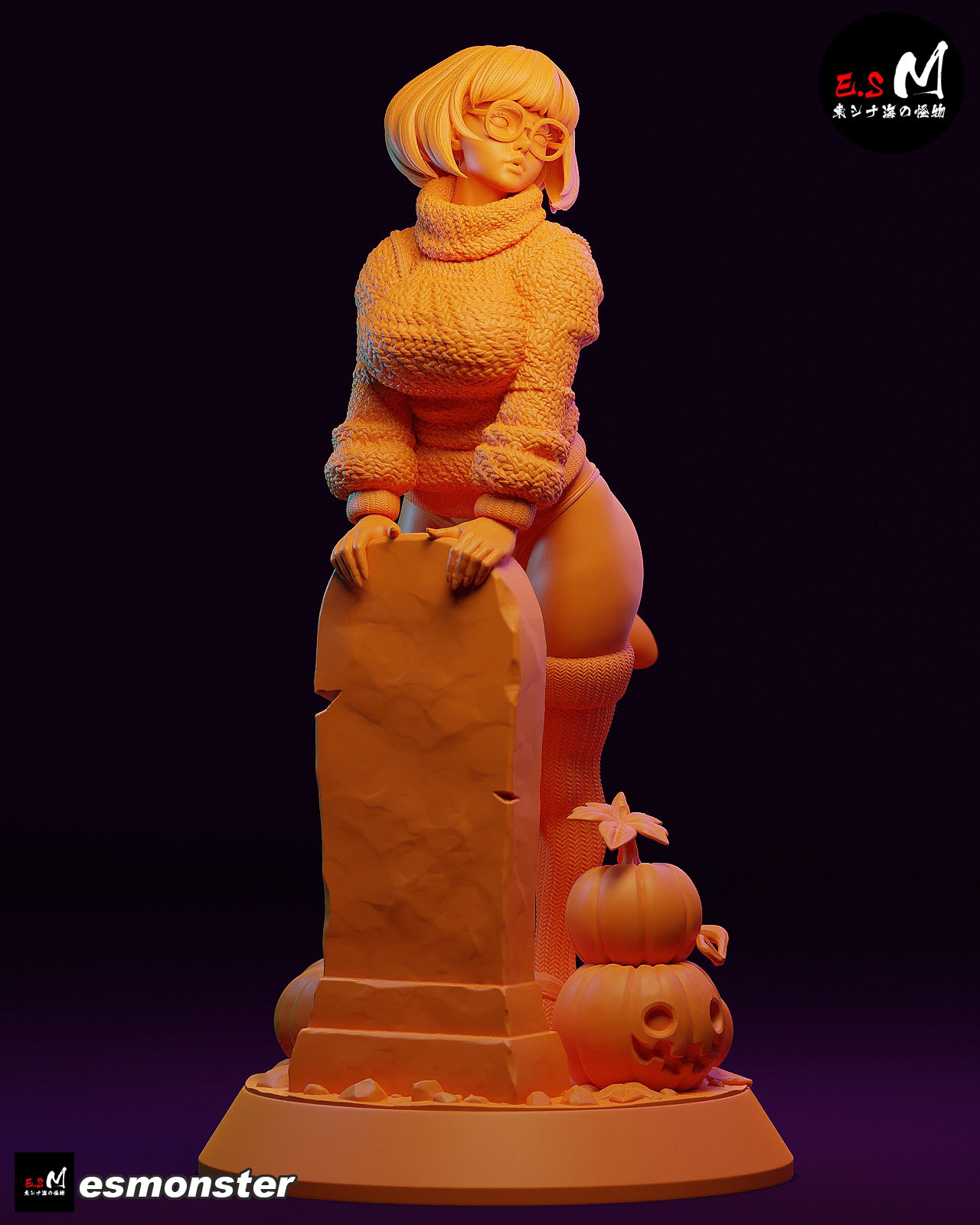 Velma Gravestone Style Scooby-Doo Cartoon Unpainted Resin Garage Kit (1/6-1/12)
