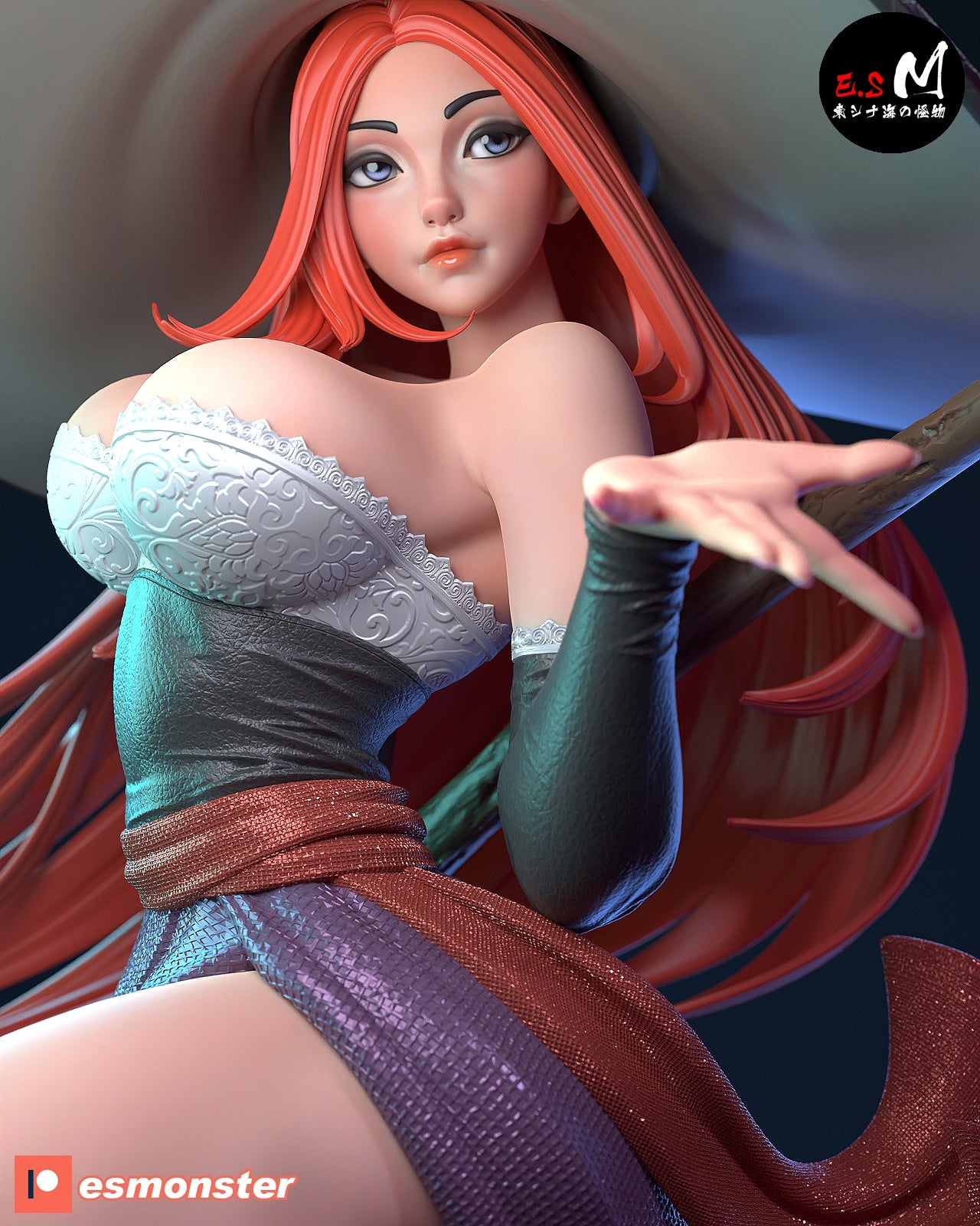 Sorceress Style Dragon's Crown Fantasy Unpainted Resin Garage Kit (1/6-1/12)
