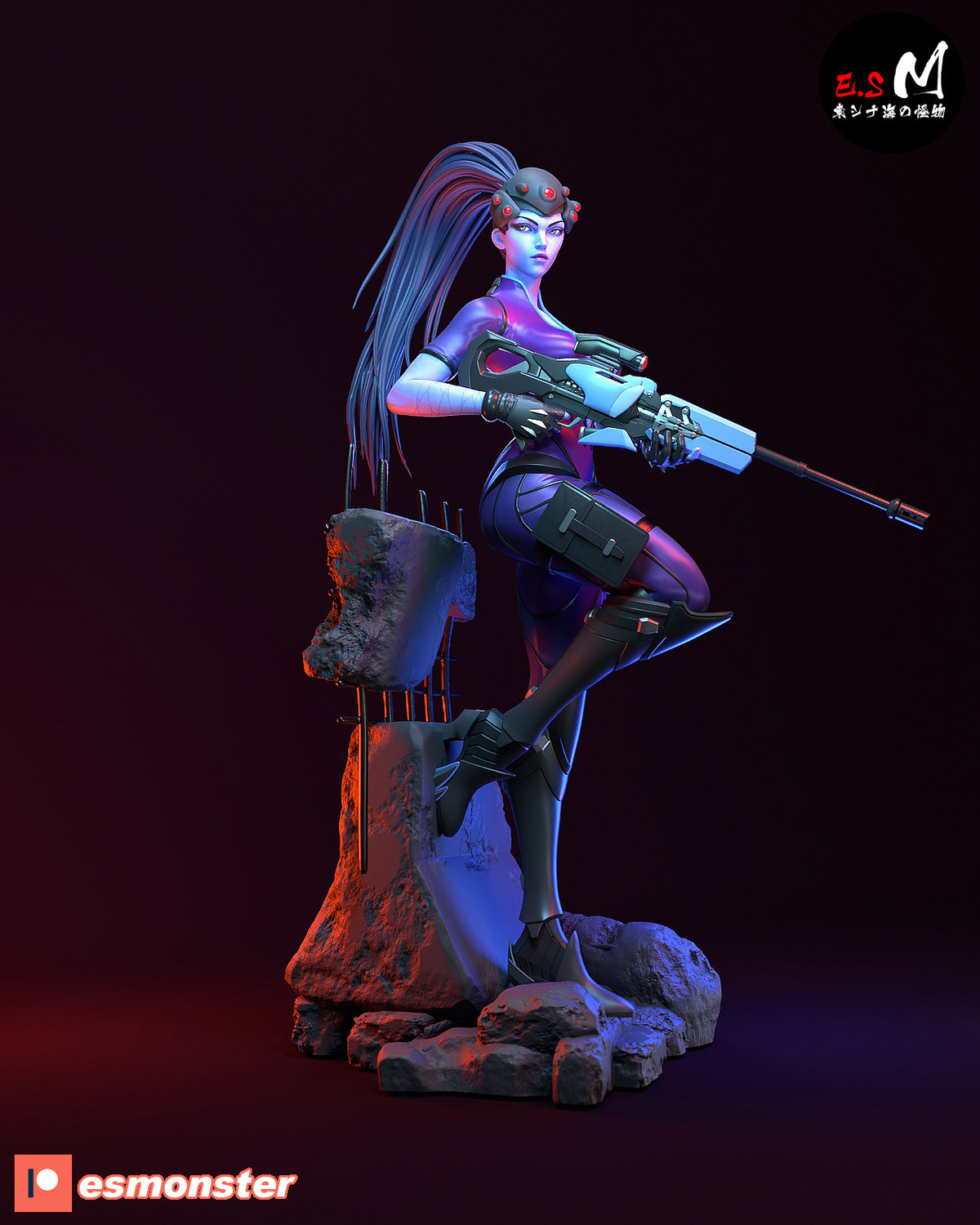 Widowmaker Sniper Style Overwatch Unpainted Resin Garage Model Kit (1/6-1/12)