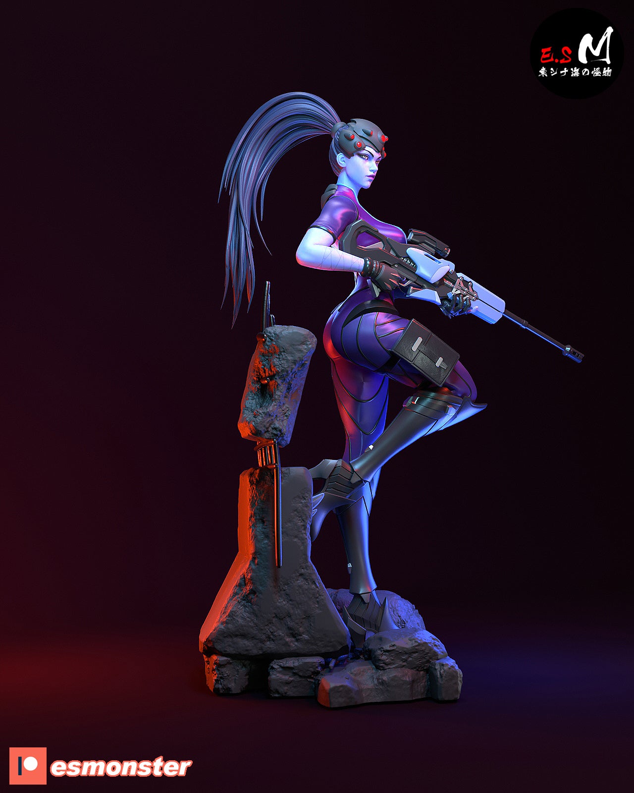 Widowmaker Sniper Style Overwatch Unpainted Resin Garage Model Kit (1/6-1/12)