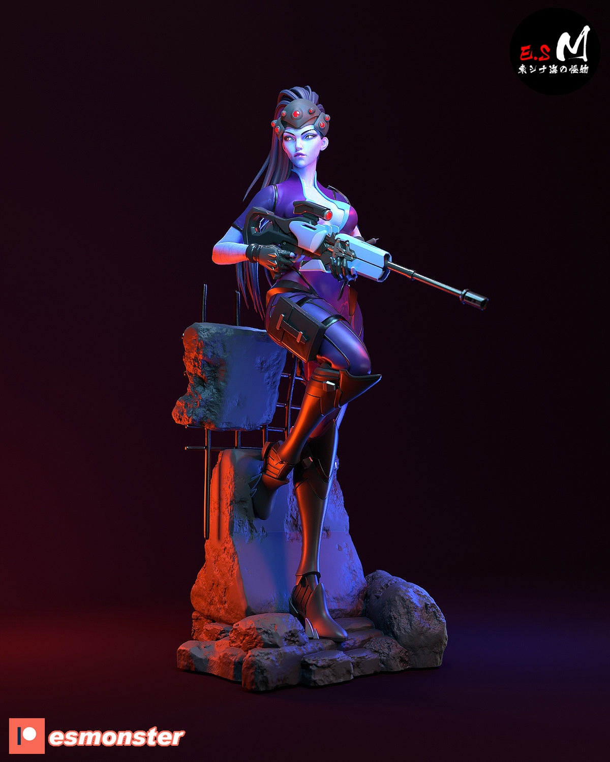 Widowmaker Sniper Style Overwatch Unpainted Resin Garage Model Kit (1/6-1/12)