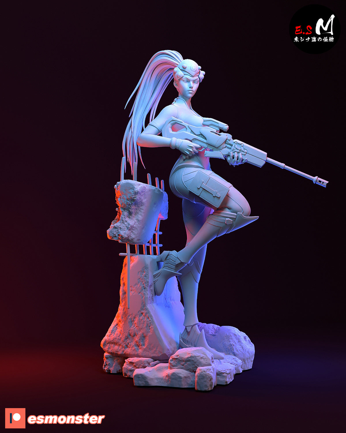Widowmaker Sniper Style Overwatch Unpainted Resin Garage Model Kit (1/6-1/12)