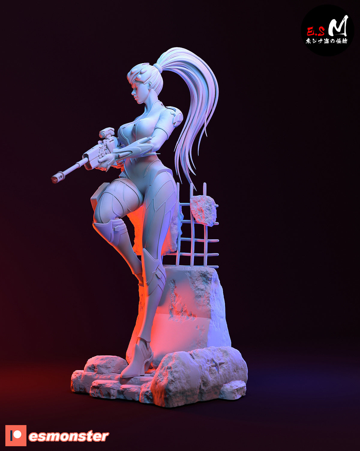 Widowmaker Sniper Style Overwatch Unpainted Resin Garage Model Kit (1/6-1/12)