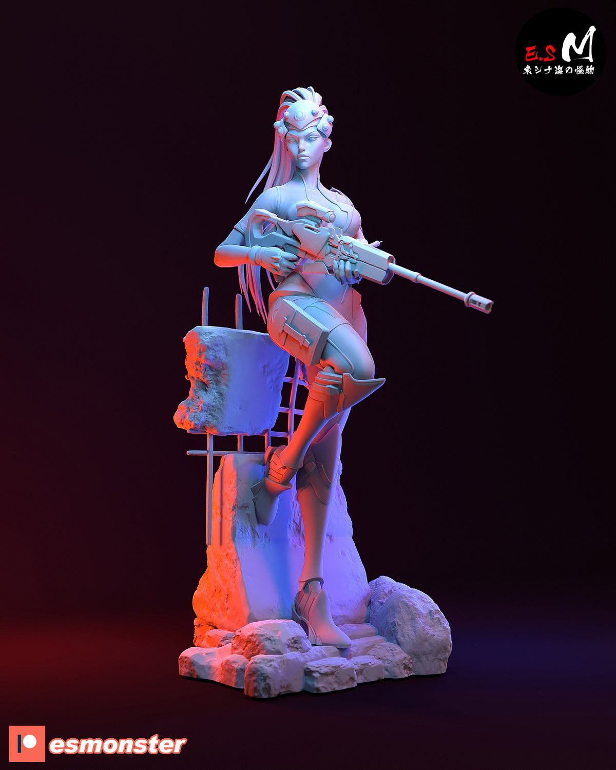 Widowmaker Sniper Style Overwatch Unpainted Resin Garage Model Kit (1/6-1/12)