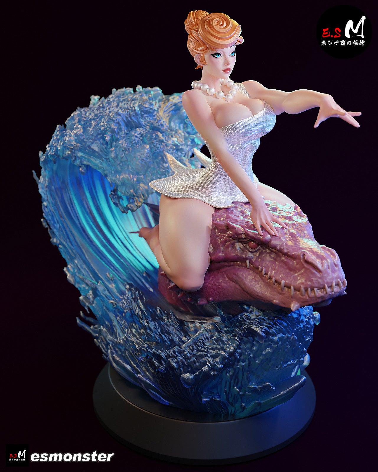 Wilma Sea Monster Style Flintstones Resin Garage Kit (1/6-1/12)