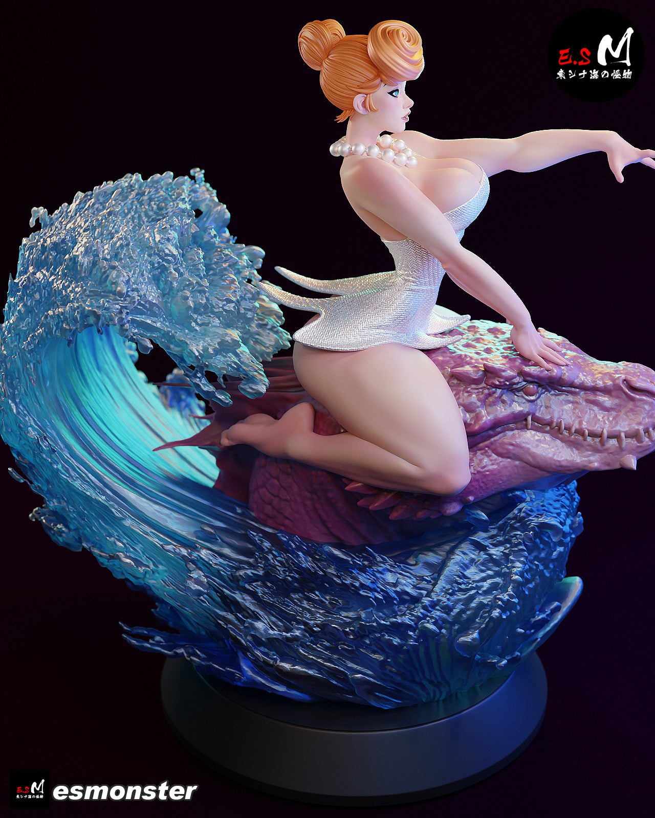 Wilma Sea Monster Style Flintstones Resin Garage Kit (1/6-1/12)