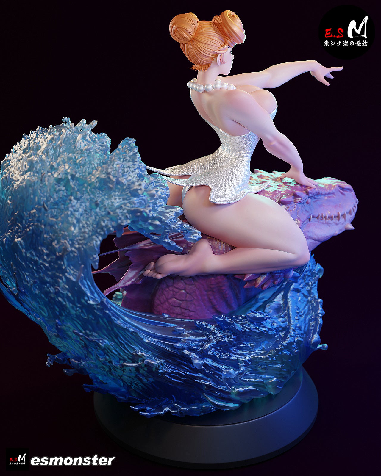 Wilma Sea Monster Style Flintstones Resin Garage Kit (1/6-1/12)