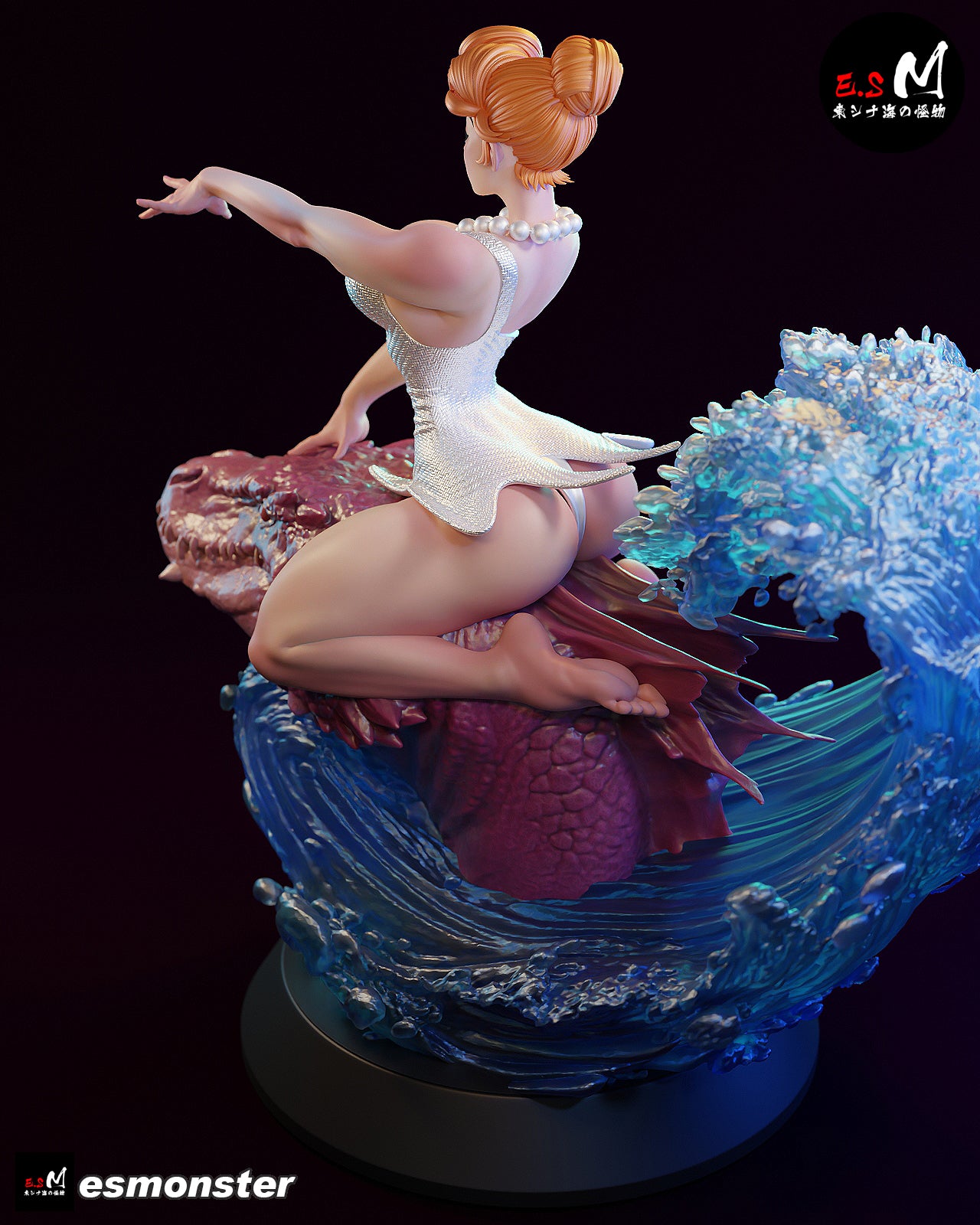 Wilma Sea Monster Style Flintstones Resin Garage Kit (1/6-1/12)