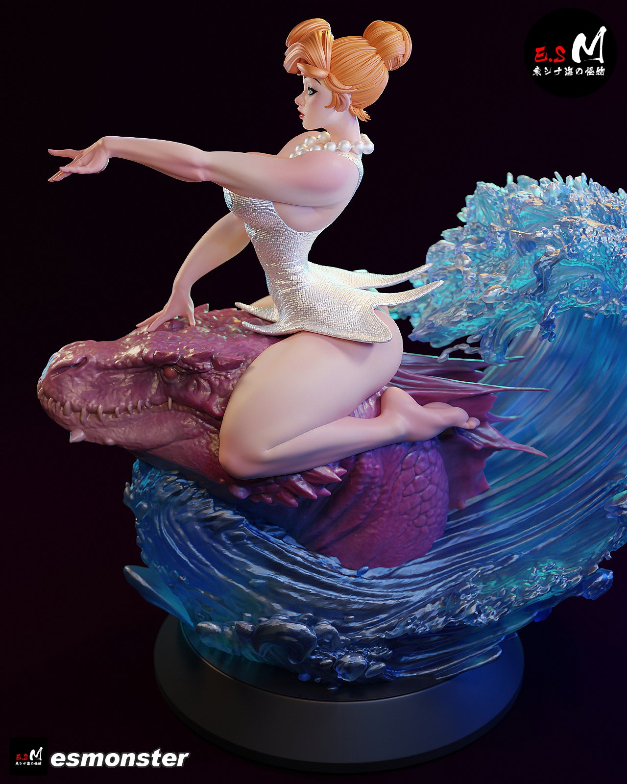 Wilma Sea Monster Style Flintstones Resin Garage Kit (1/6-1/12)