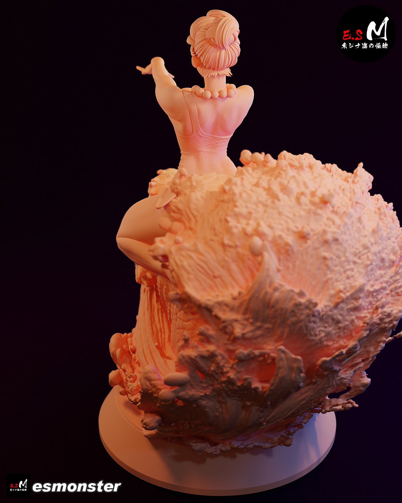 Wilma Sea Monster Style Flintstones Resin Garage Kit (1/6-1/12)
