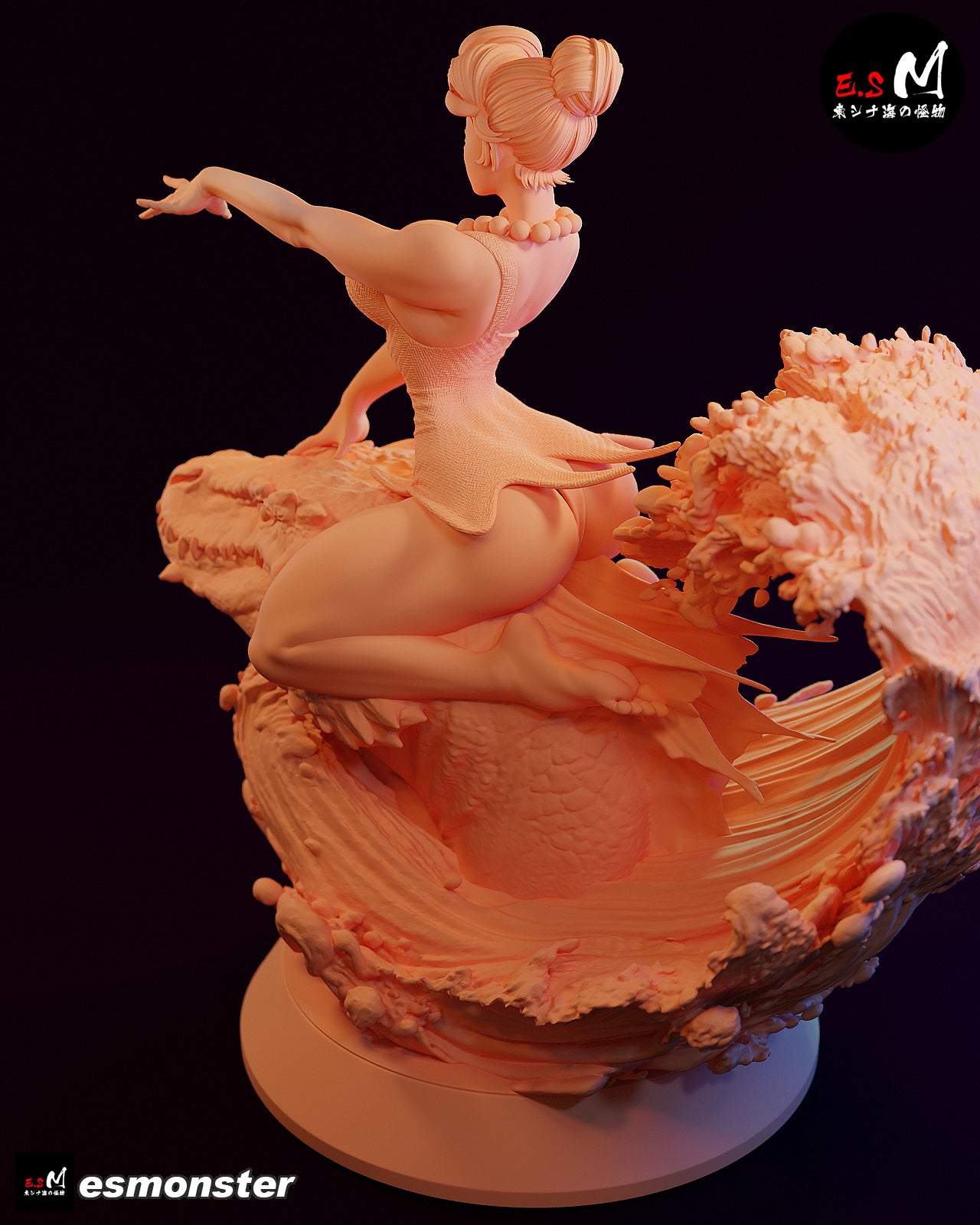 Wilma Sea Monster Style Flintstones Resin Garage Kit (1/6-1/12)