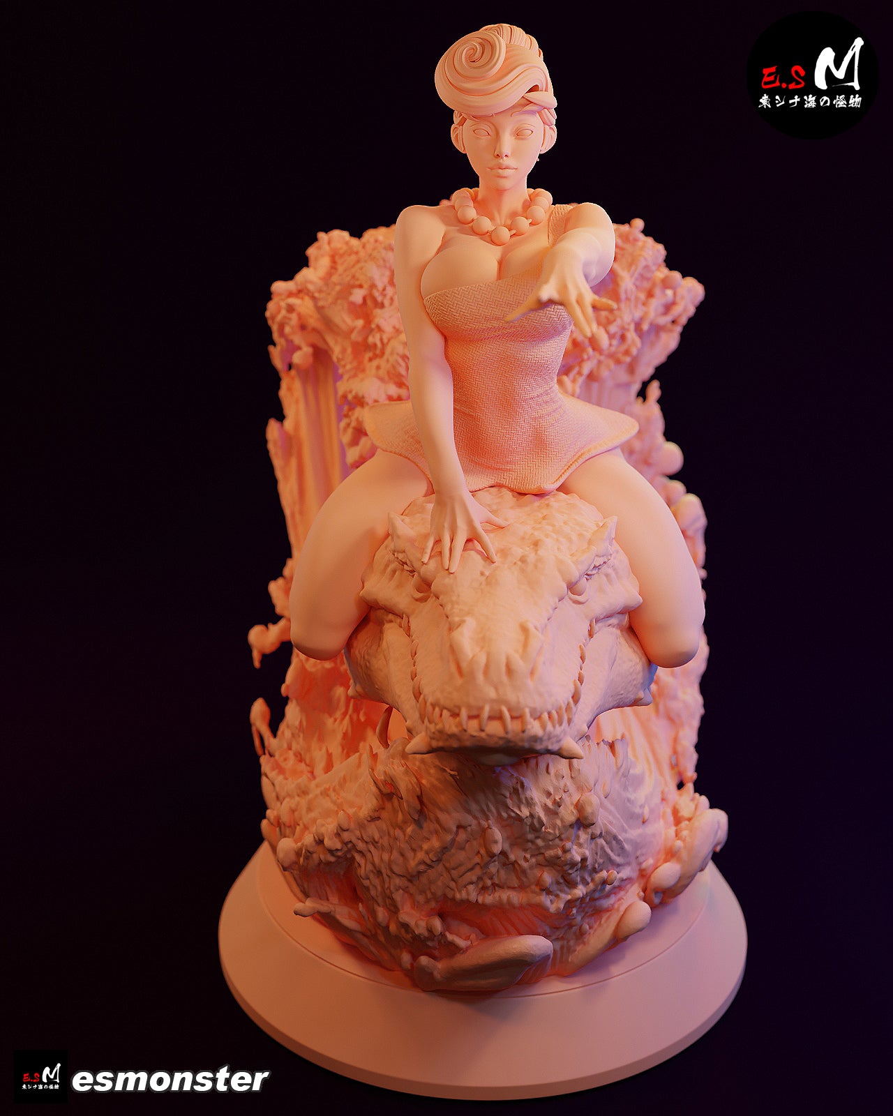 Wilma Sea Monster Style Flintstones Resin Garage Kit (1/6-1/12)