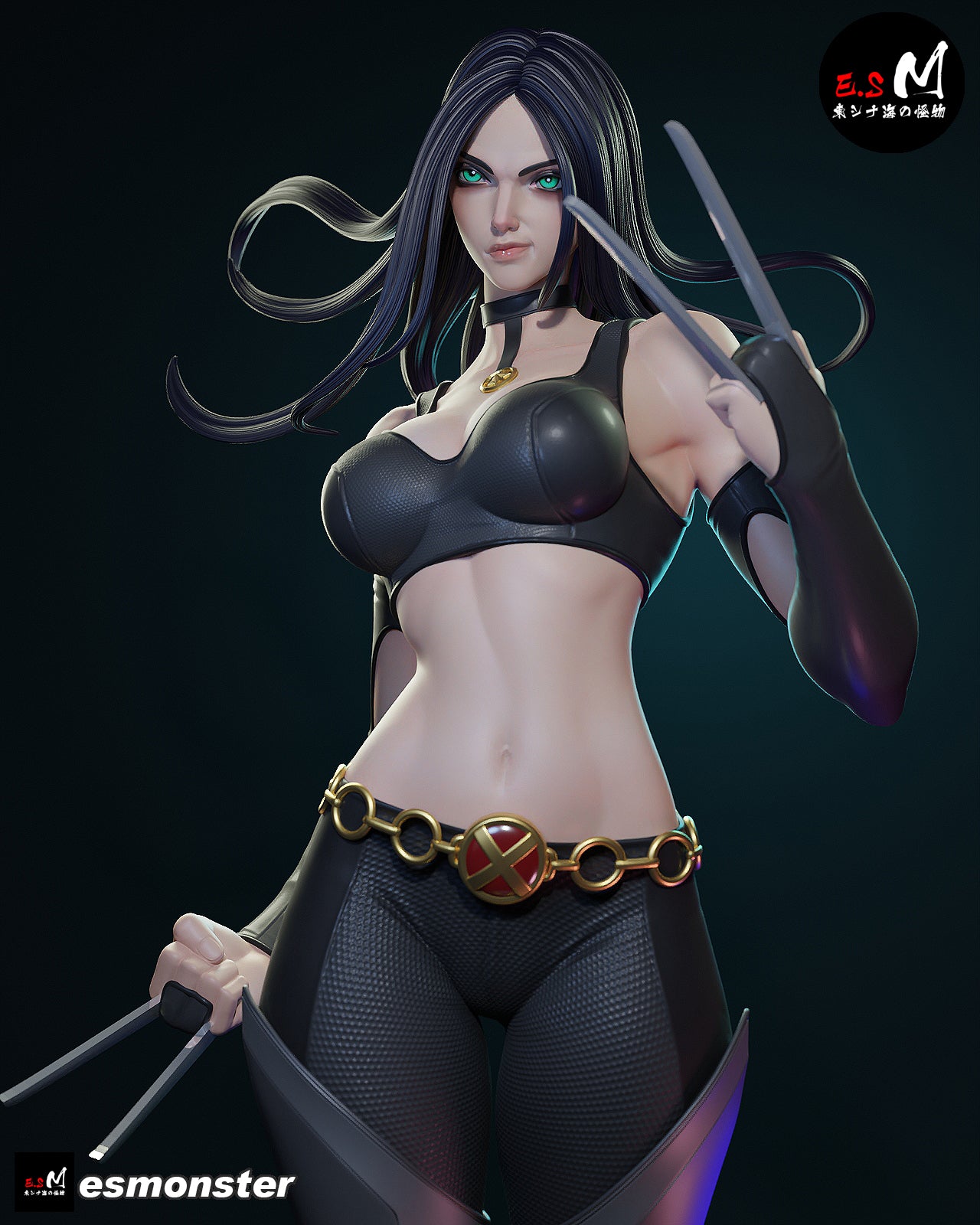 X-23 Aggressive Style X-Men Unpainted Resin Garage Model Kit (1/6-1/12)