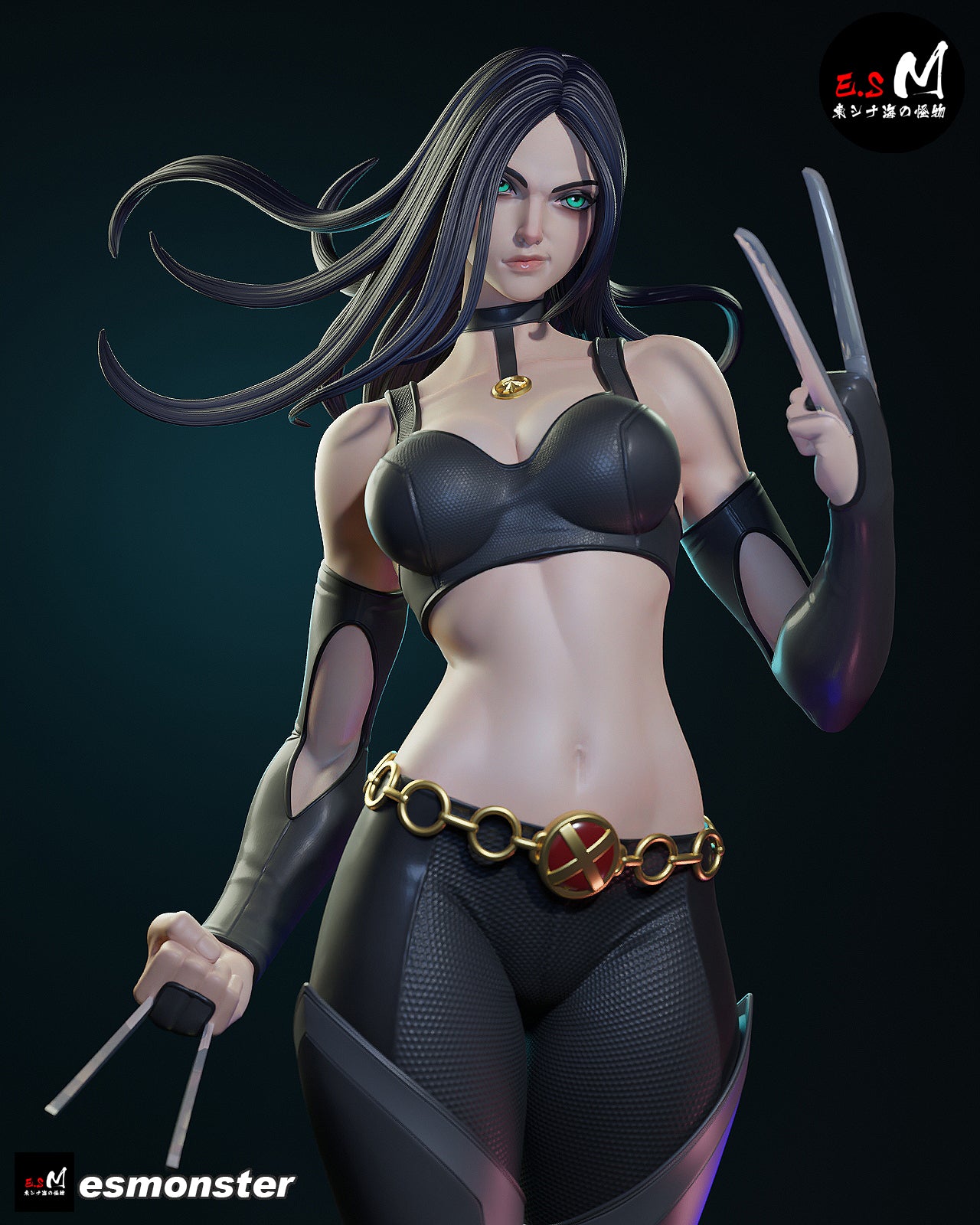 X-23 Aggressive Style X-Men Unpainted Resin Garage Model Kit (1/6-1/12)