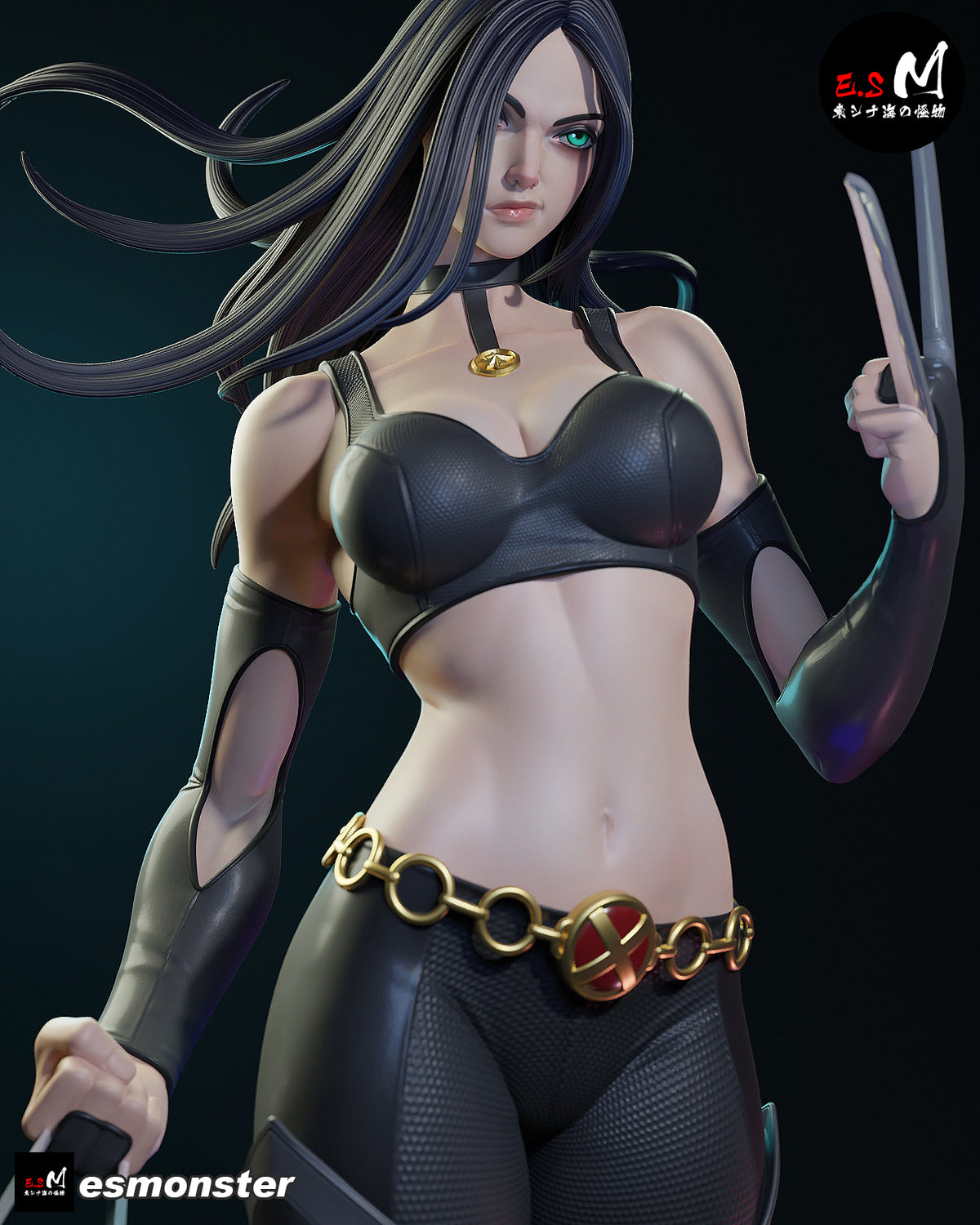 X-23 Aggressive Style X-Men Unpainted Resin Garage Model Kit (1/6-1/12)