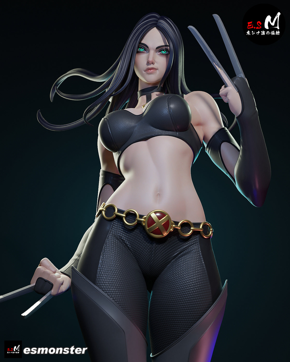 X-23 Aggressive Style X-Men Unpainted Resin Garage Model Kit (1/6-1/12)