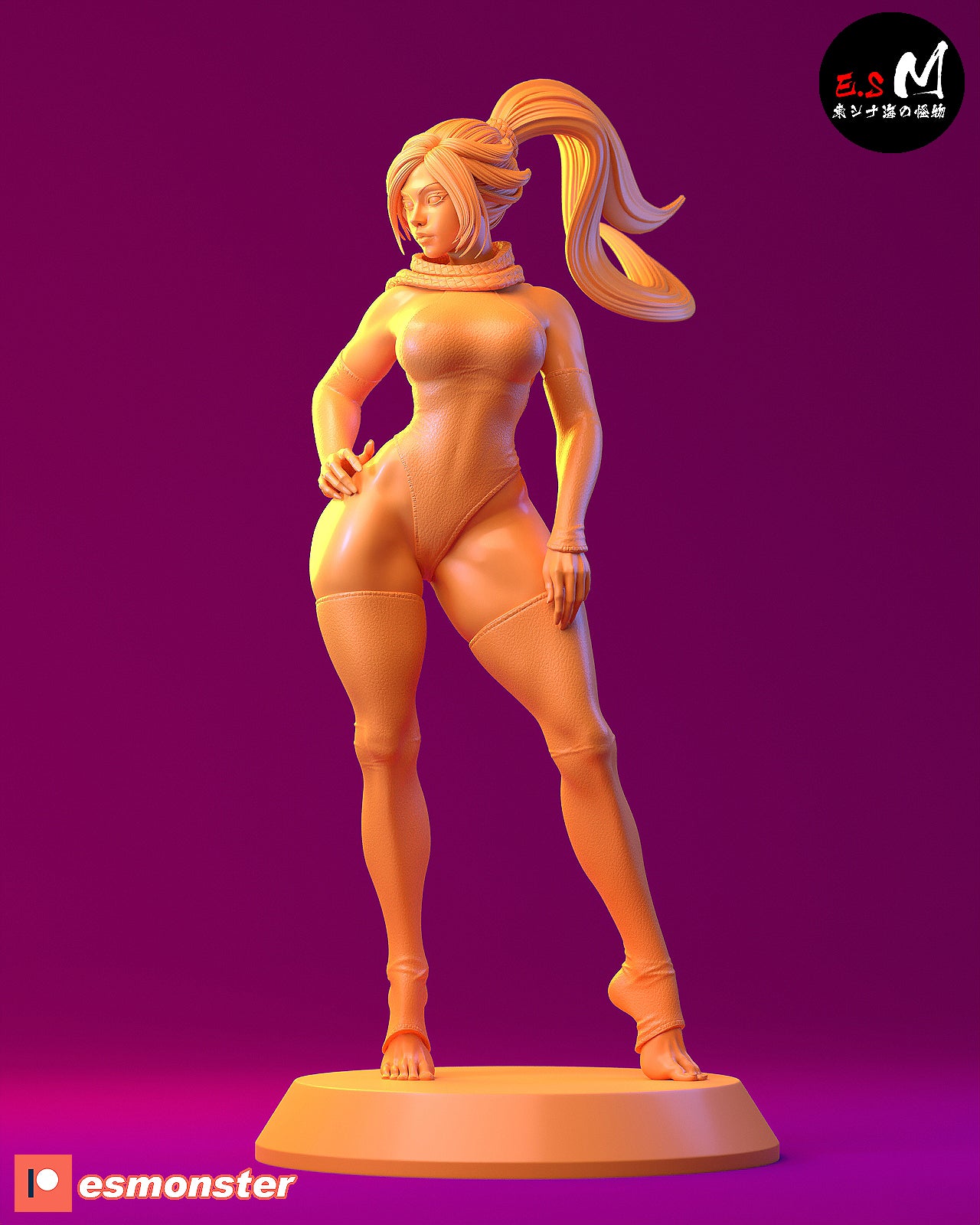 Yoruichi Style confident Bleach Unpainted Resin Garage Kit (1/6-1/12)