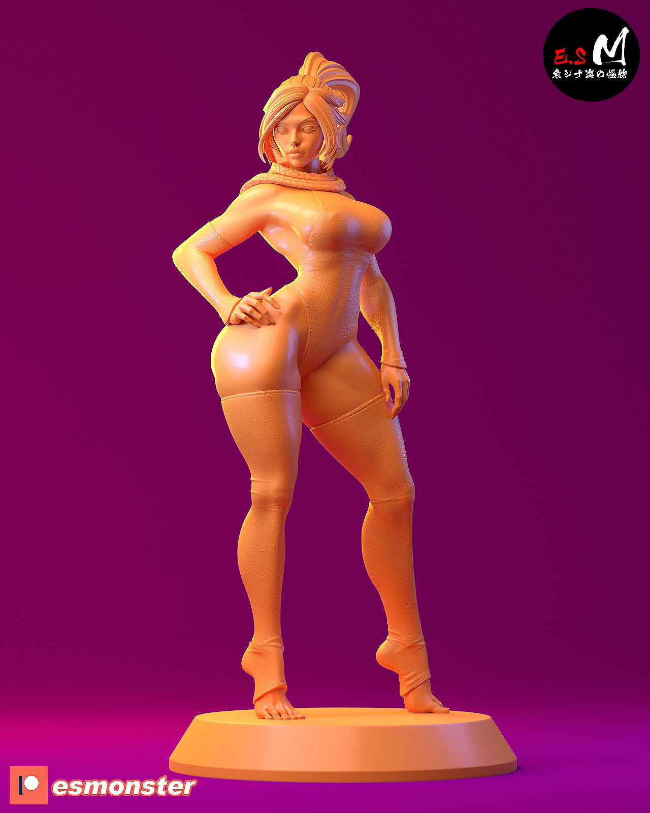 Yoruichi Style confident Bleach Unpainted Resin Garage Kit (1/6-1/12)