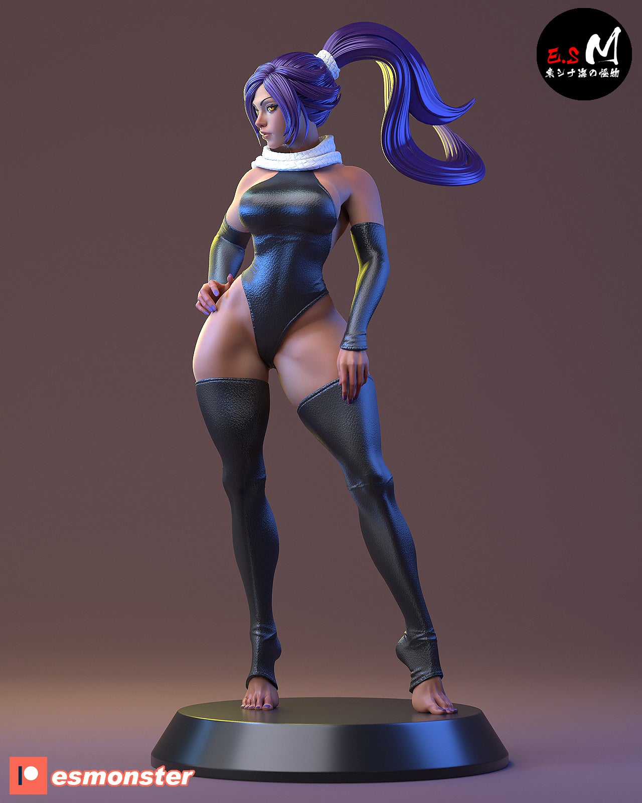 Yoruichi Style confident Bleach Unpainted Resin Garage Kit (1/6-1/12)