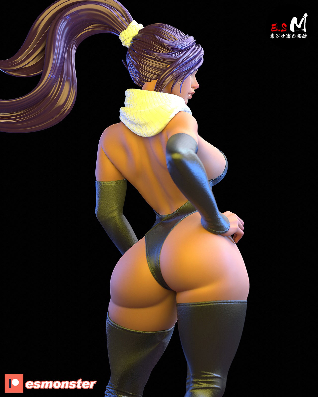 Yoruichi Style confident Bleach Unpainted Resin Garage Kit (1/6-1/12)