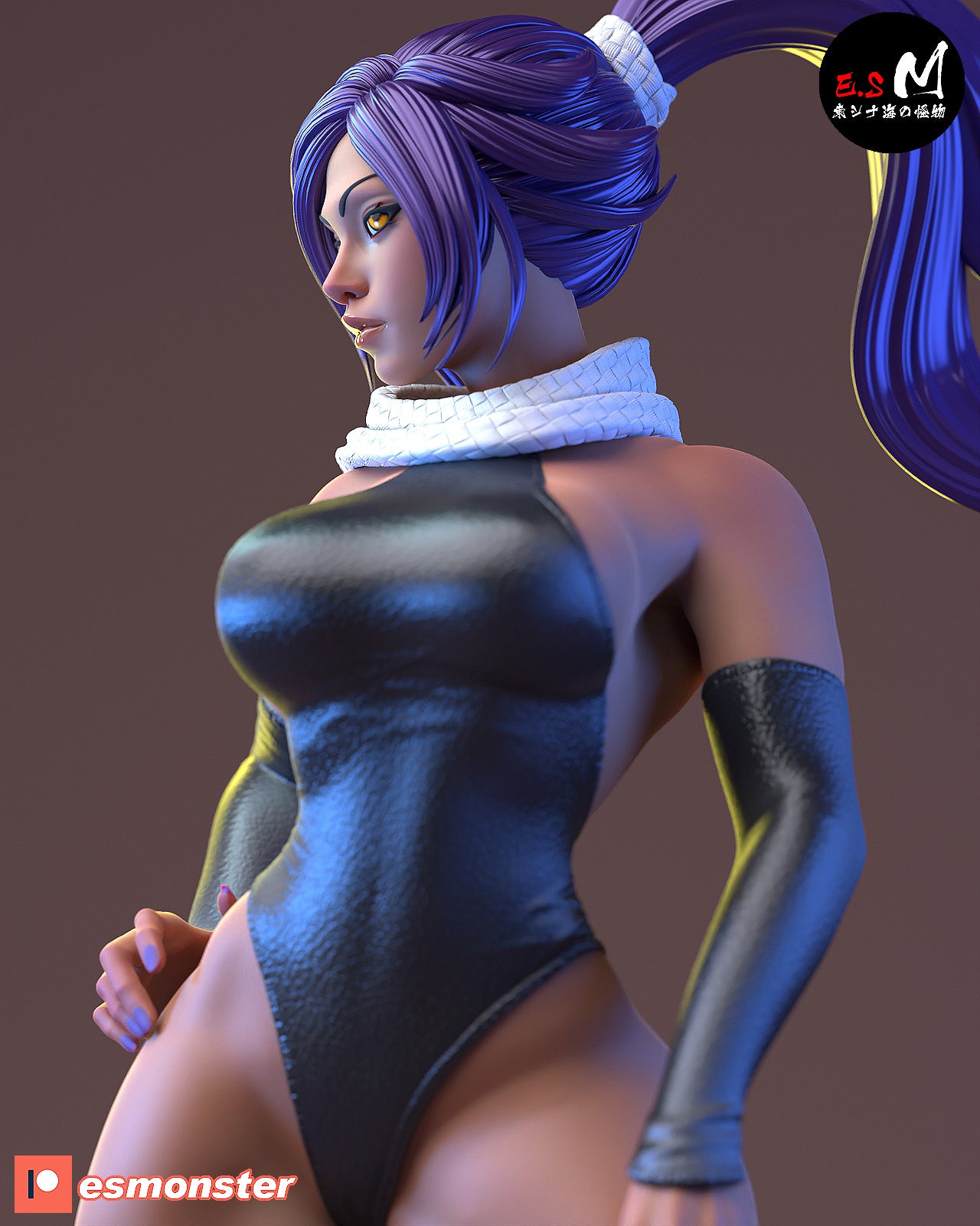 Yoruichi Style confident Bleach Unpainted Resin Garage Kit (1/6-1/12)
