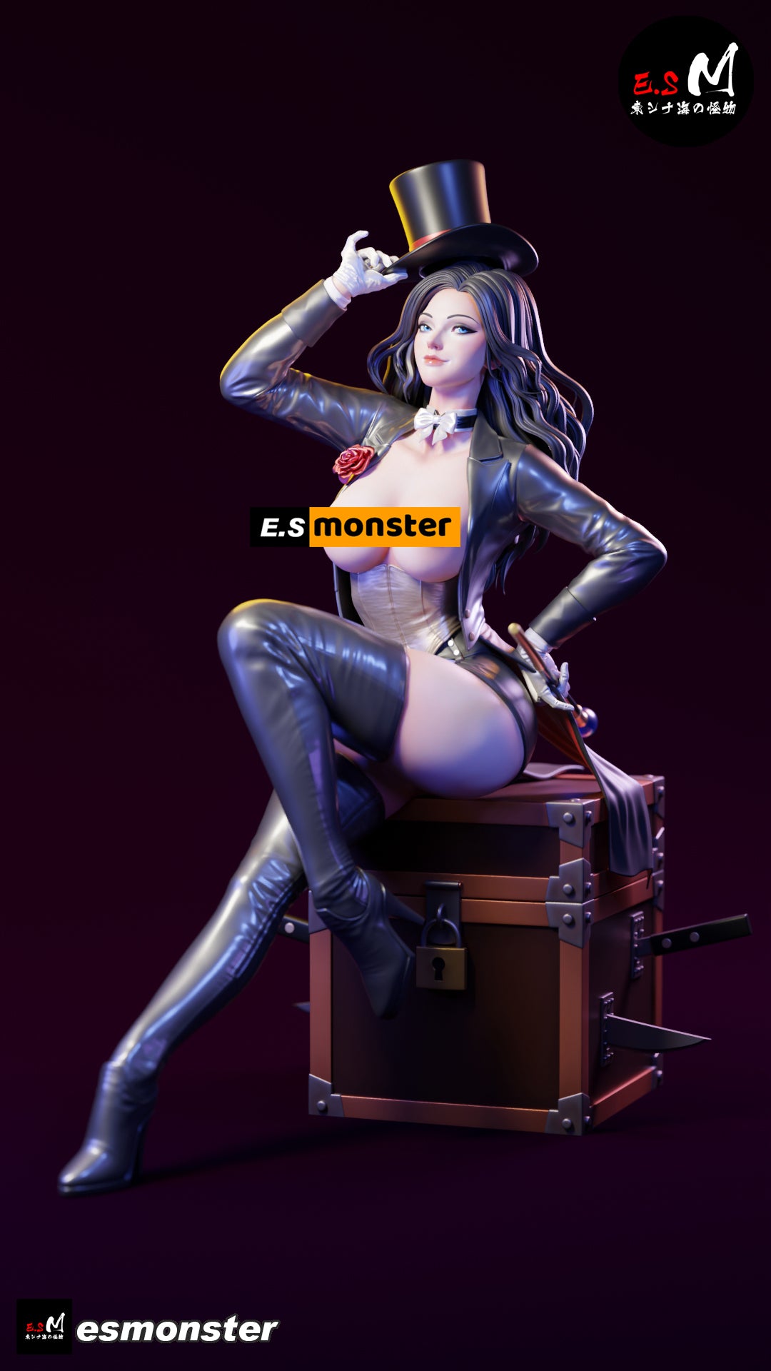Zatanna Trick Box Style DC Unpainted Resin Garage Model Kit (1/6-1/12)