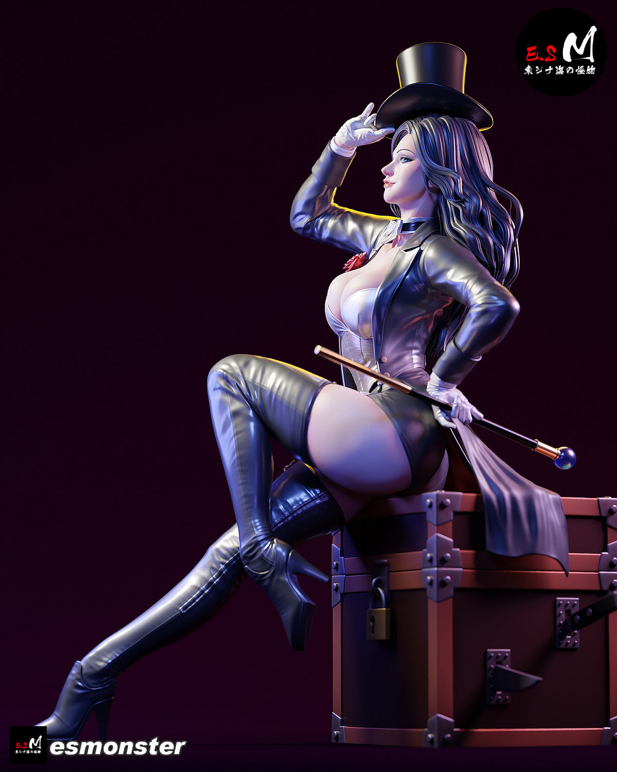 Zatanna Trick Box Style DC Unpainted Resin Garage Model Kit (1/6-1/12)
