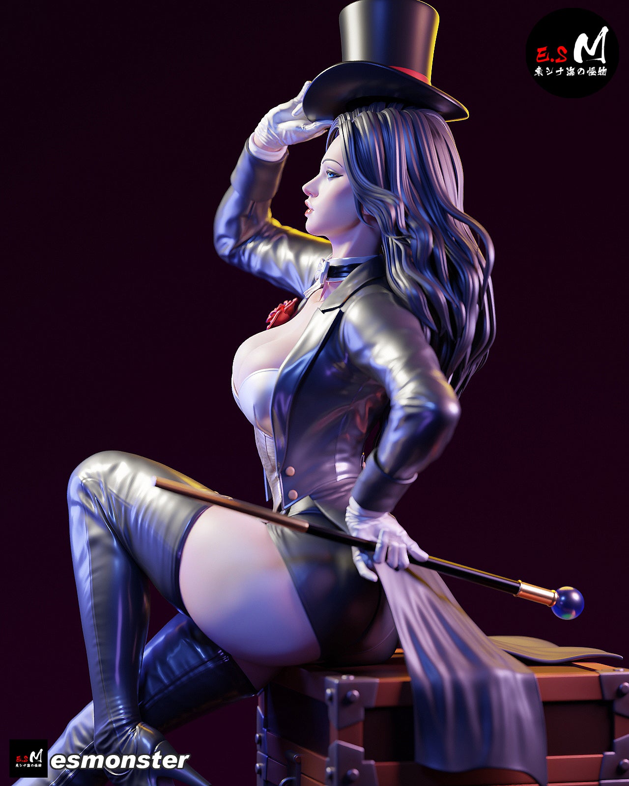 Zatanna Trick Box Style DC Unpainted Resin Garage Model Kit (1/6-1/12)