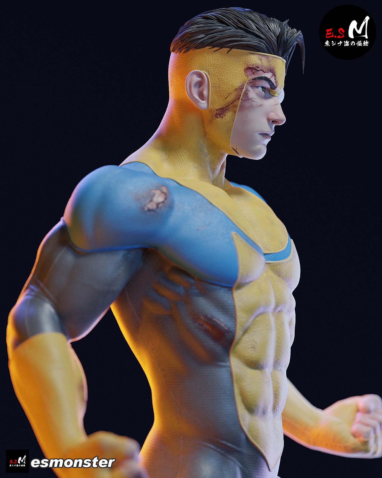 Post-Battle Invincible Style Invincible Unpainted Resin Garage Kit (1/6-1/12)
