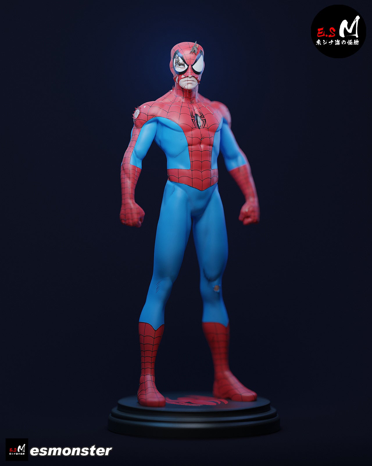Battle-Worn Spider-Man Style Marvel Unpainted Resin Garage Kit (1/6-1/12)