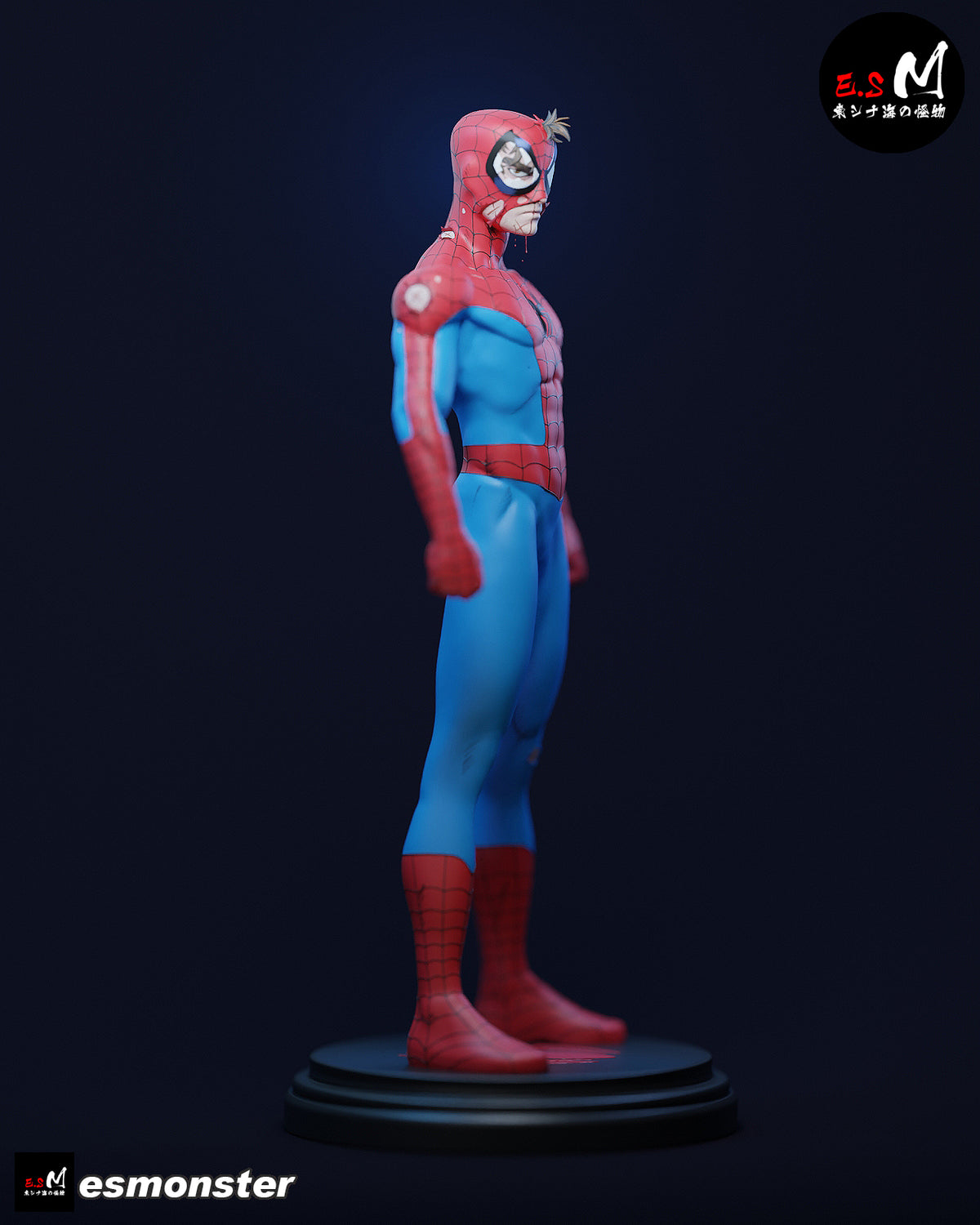 Battle-Worn Spider-Man Style Marvel Unpainted Resin Garage Kit (1/6-1/12)
