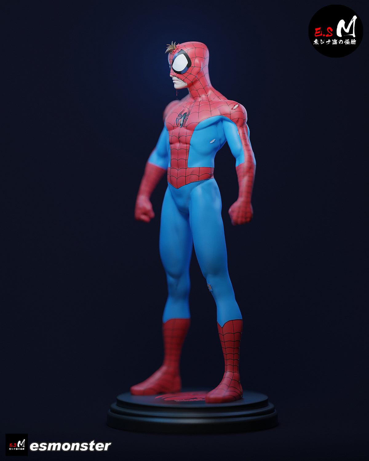 Battle-Worn Spider-Man Style Marvel Unpainted Resin Garage Kit (1/6-1/12)