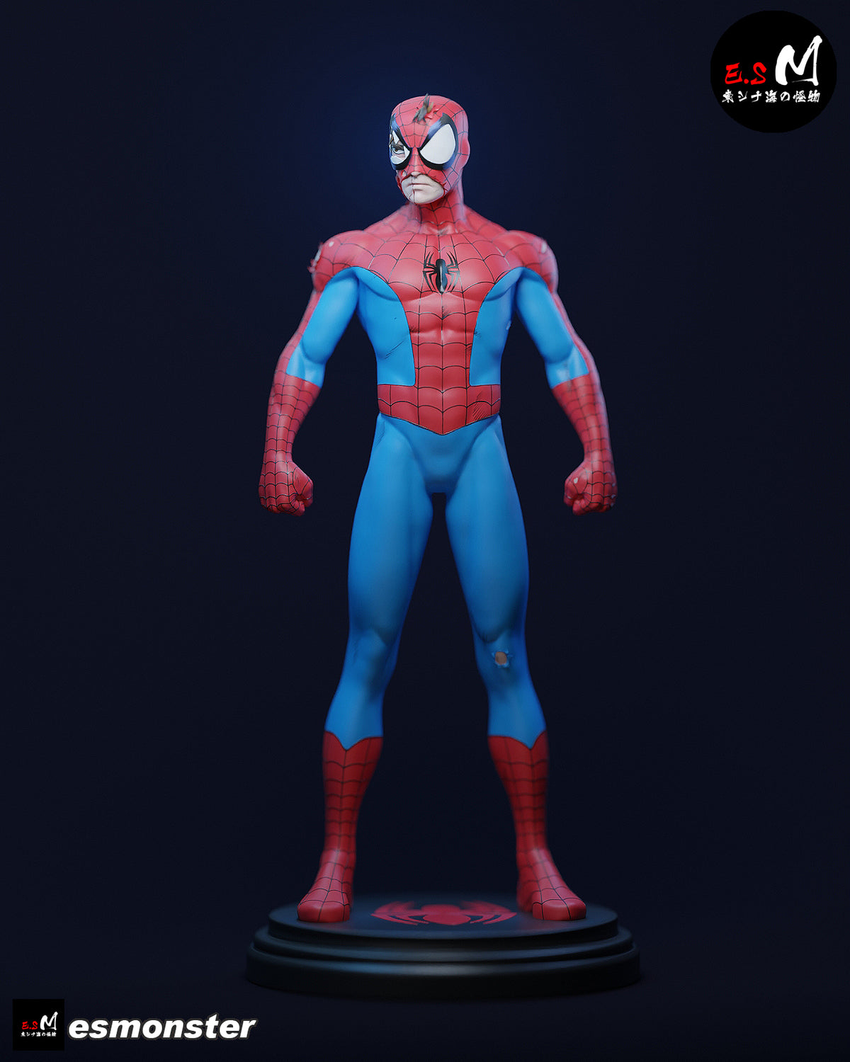 Battle-Worn Spider-Man Style Marvel Unpainted Resin Garage Kit (1/6-1/12)