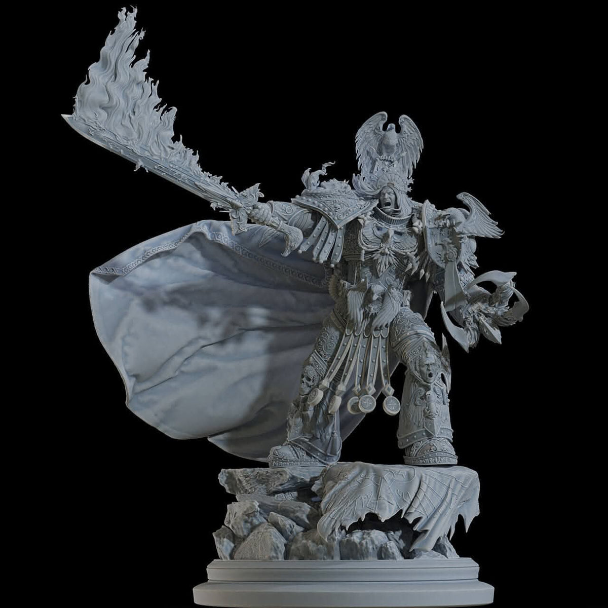Golden Emperor Grimdark Sci-Fi Proxy Unpainted Resin Model Kit