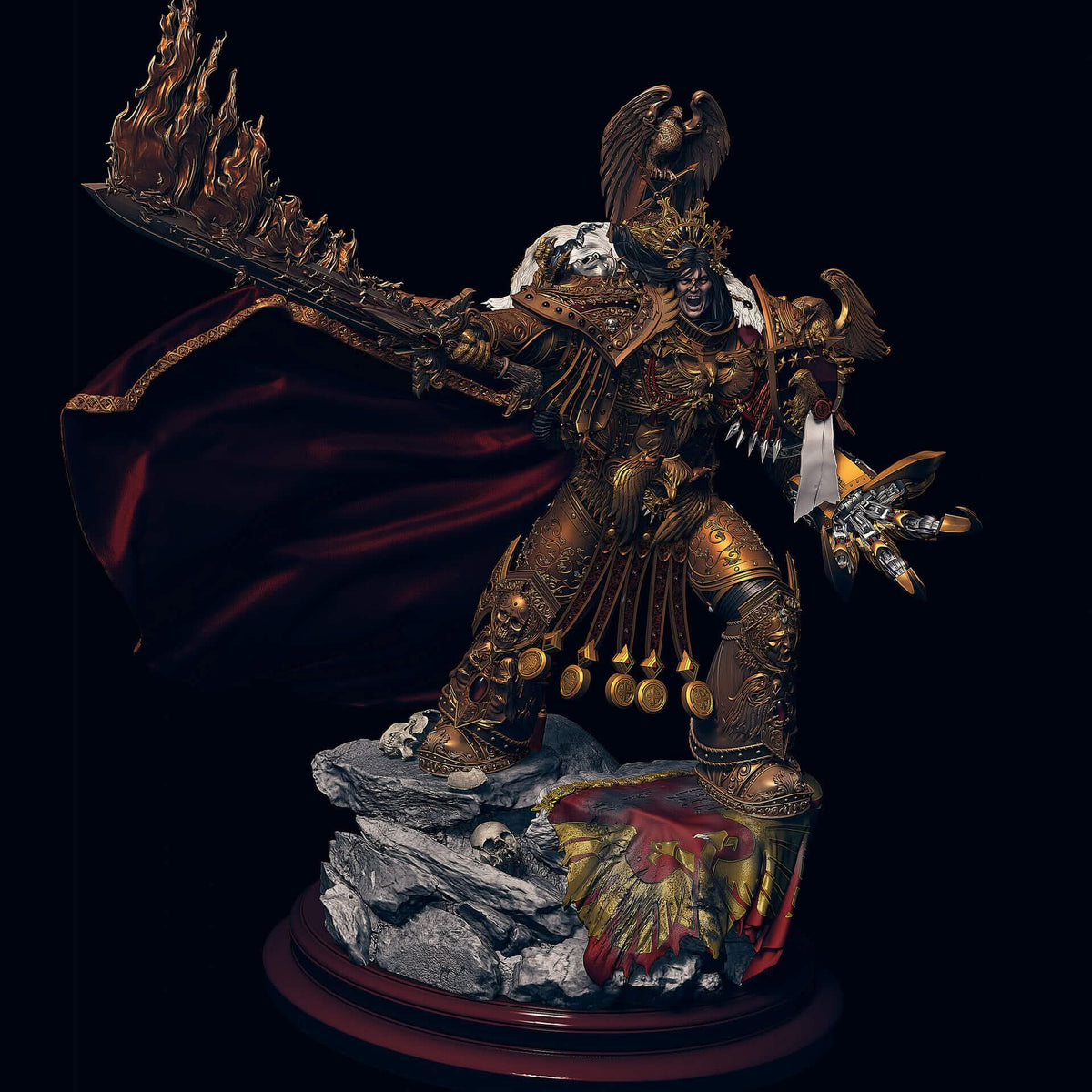 Golden Emperor Grimdark Sci-Fi Proxy Unpainted Resin Model Kit