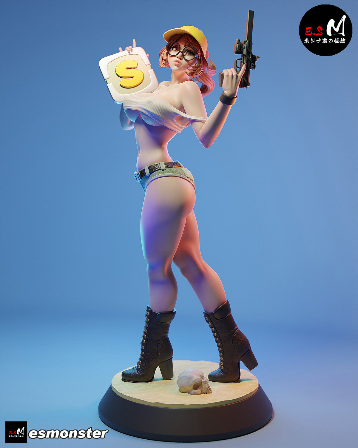 Fio Shotgun Power-Up Style Metal Slug Unpainted Resin Garage Model Kit (1/6-1/12