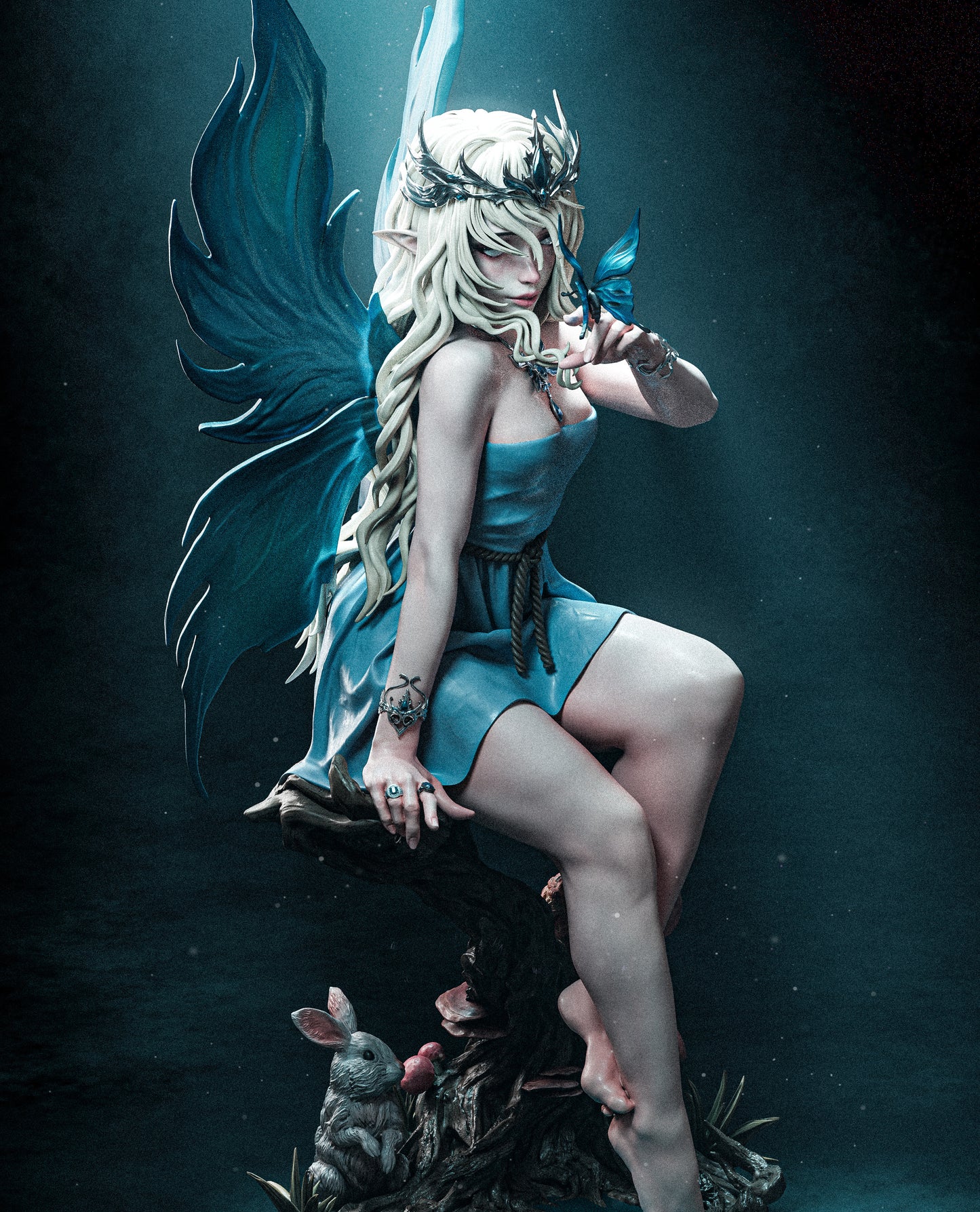 Divine Fairy OC – Unpainted 3D Printed Model Kit