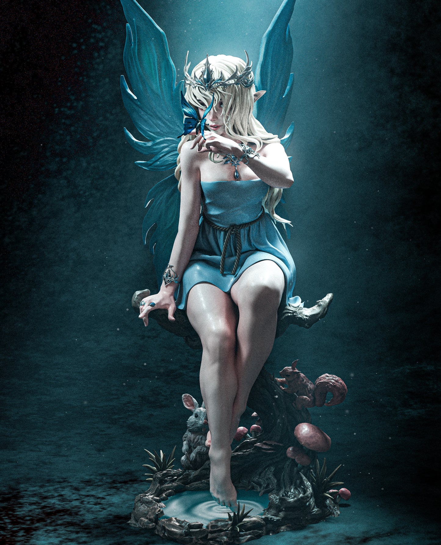 Divine Fairy OC – Unpainted 3D Printed Model Kit