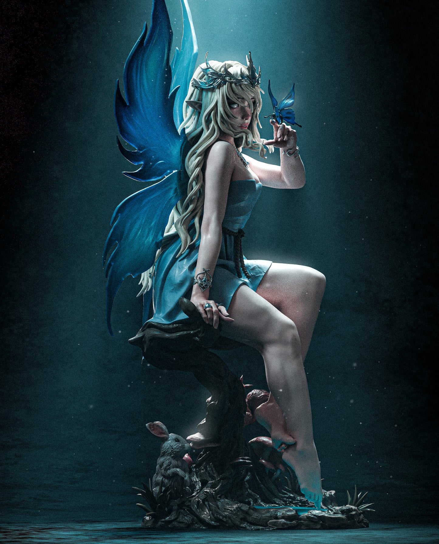 Divine Fairy OC – Unpainted 3D Printed Model Kit