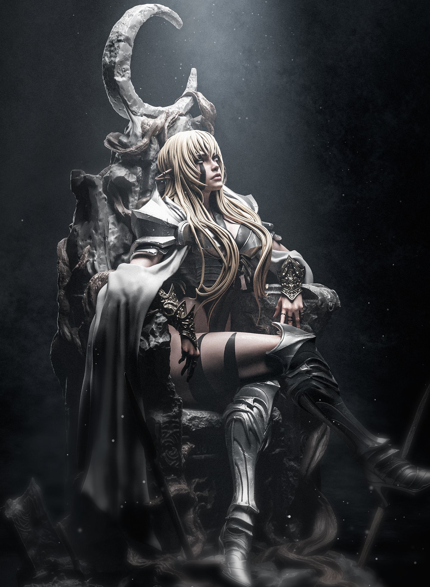 Dark fantasy matriarch statue