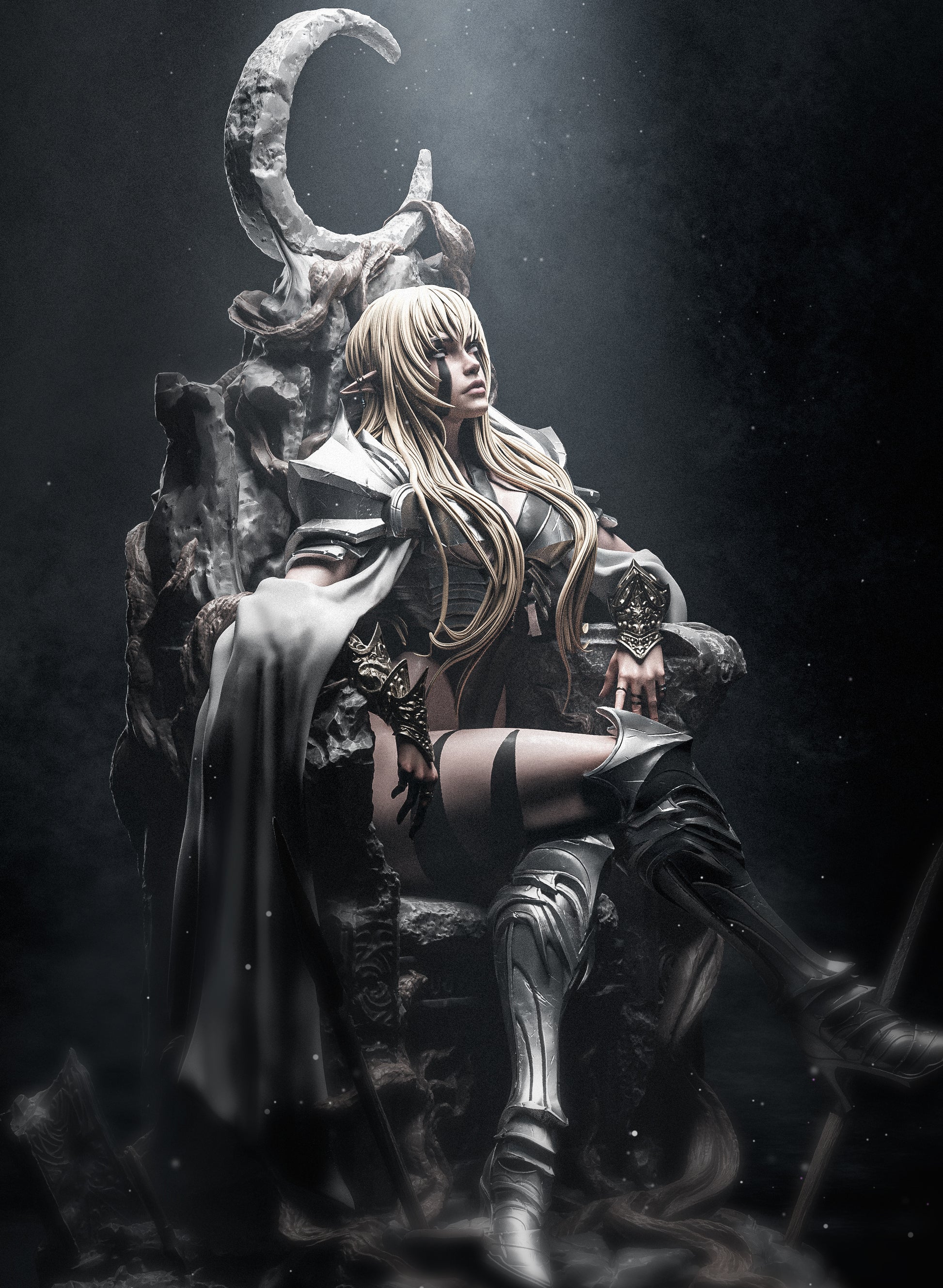 Dark fantasy matriarch statue