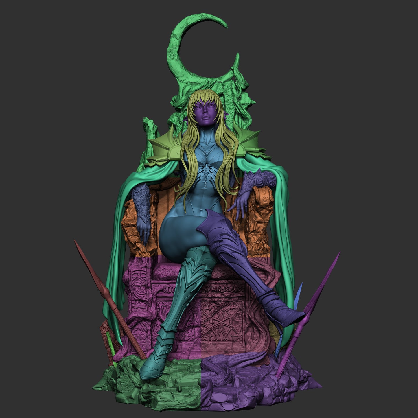 Underworld Matriarch figure kit - Unpainted 3D printed resin model kit