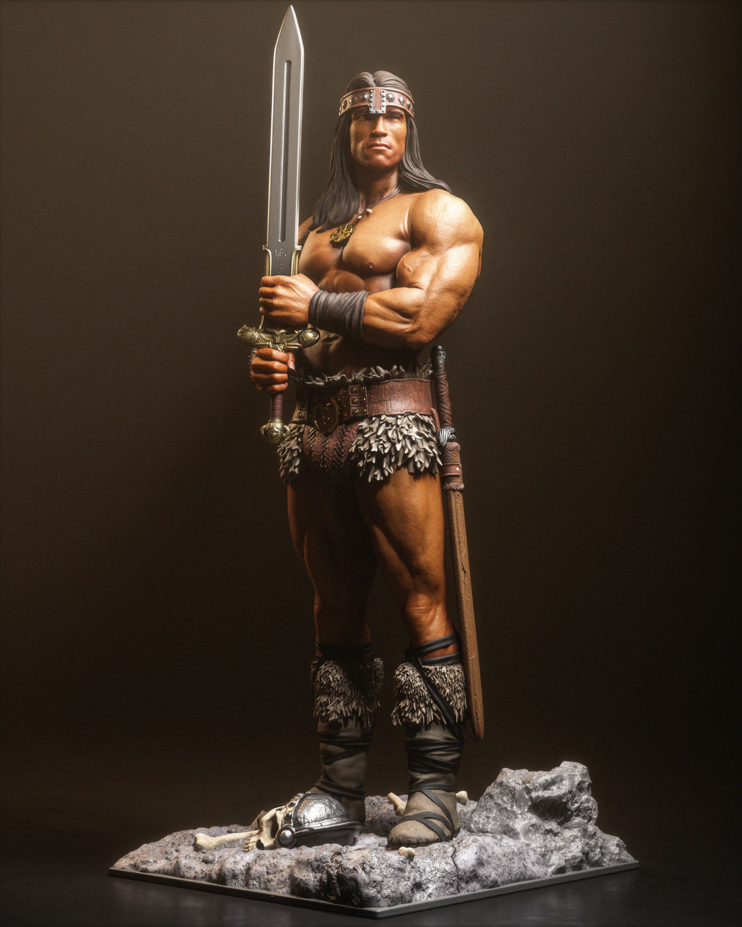 Conan style TV Barbarian King resin kit – Unpainted 3D Printed Model kit