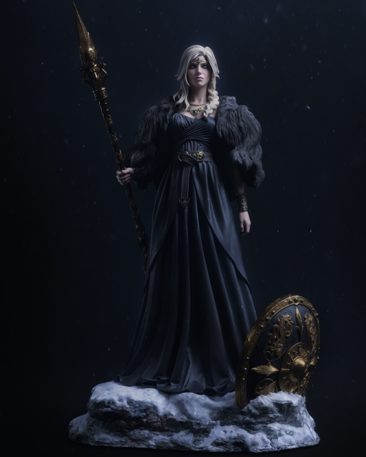 Norse Goddess Freyja resin kit – Unpainted 3D Printed Model kit