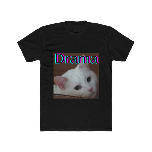 Drama Cat Face Shirt – Funny Cat Meme T-Shirt, Sarcastic Graphic Tee for Cat Lovers