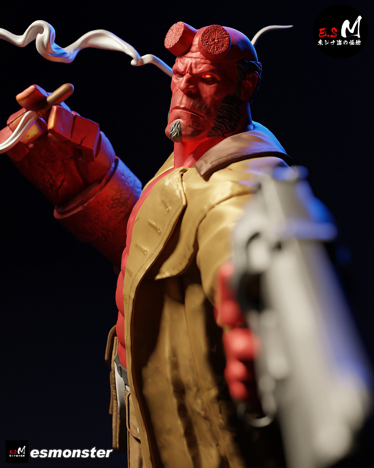 Hellboy Gun Style Dark Horse Unpainted Resin Garage Model Kit (1/6-1/12)