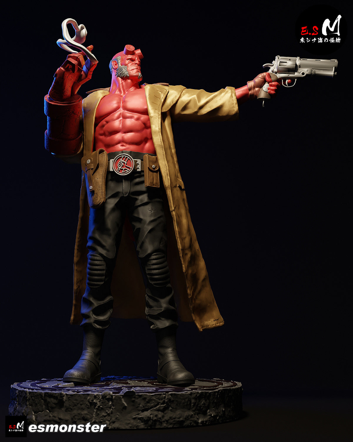 Hellboy Gun Style Dark Horse Unpainted Resin Garage Model Kit (1/6-1/12)