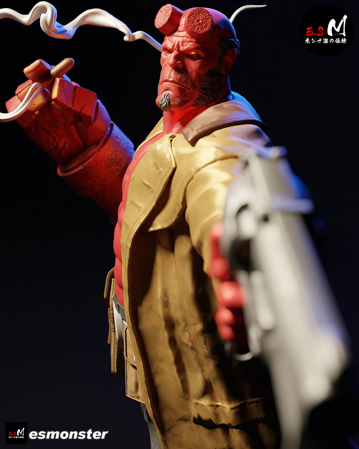 Hellboy Gun Style Dark Horse Unpainted Resin Garage Model Kit (1/6-1/12)