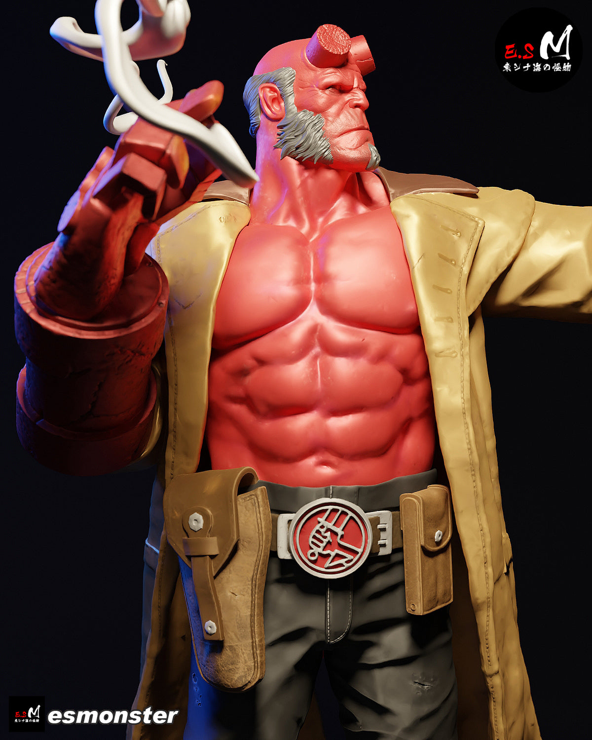 Hellboy Gun Style Dark Horse Unpainted Resin Garage Model Kit (1/6-1/12)