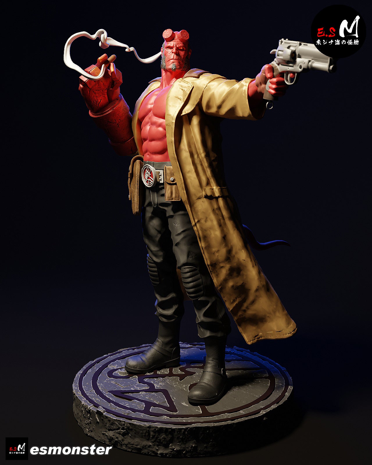 Hellboy Gun Style Dark Horse Unpainted Resin Garage Model Kit (1/6-1/12)